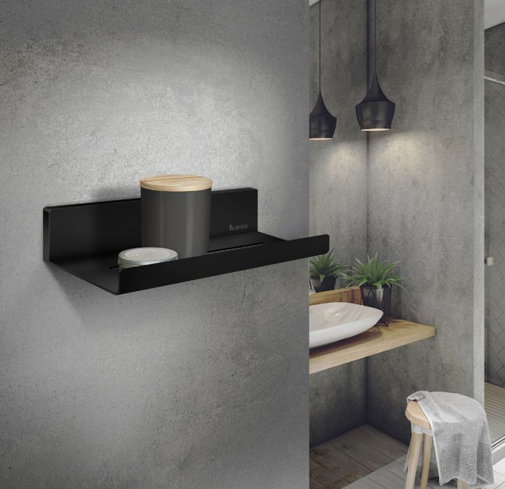 Smedbo Sideline hylla, 25x11,2 cm, svart