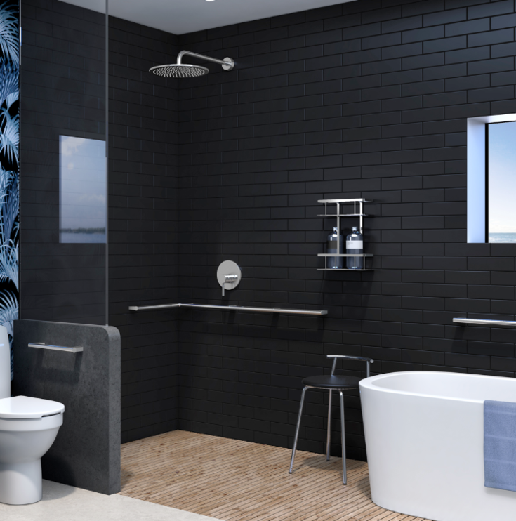 Smedbo Living Concept stödhandtag, krom