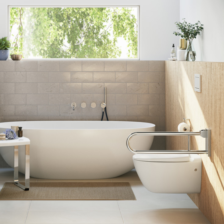 Smedbo Living armstöd, krom