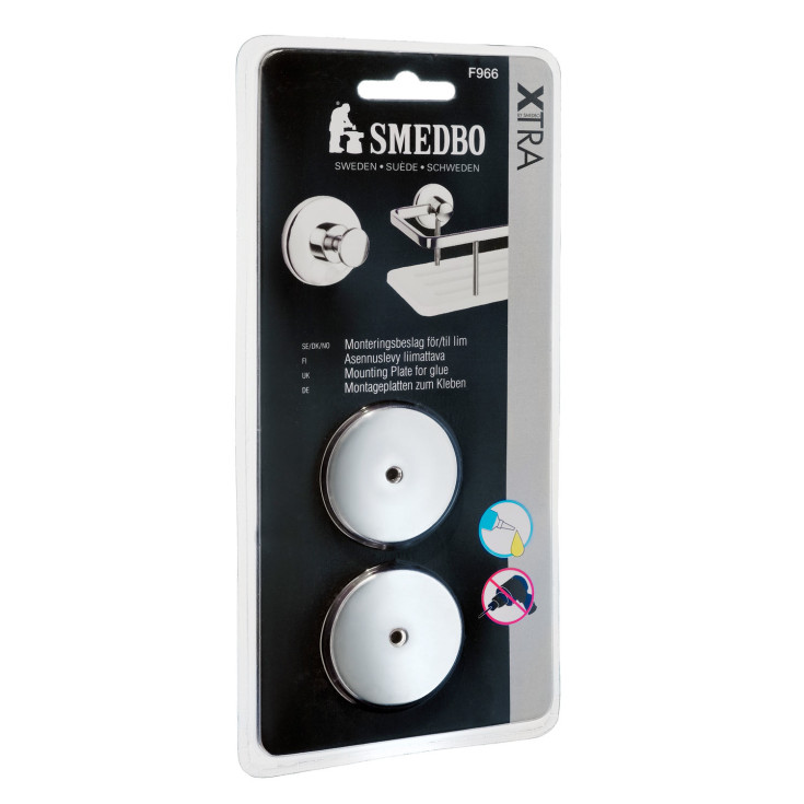 Smedbo Xtra monteringsbeslag, krom