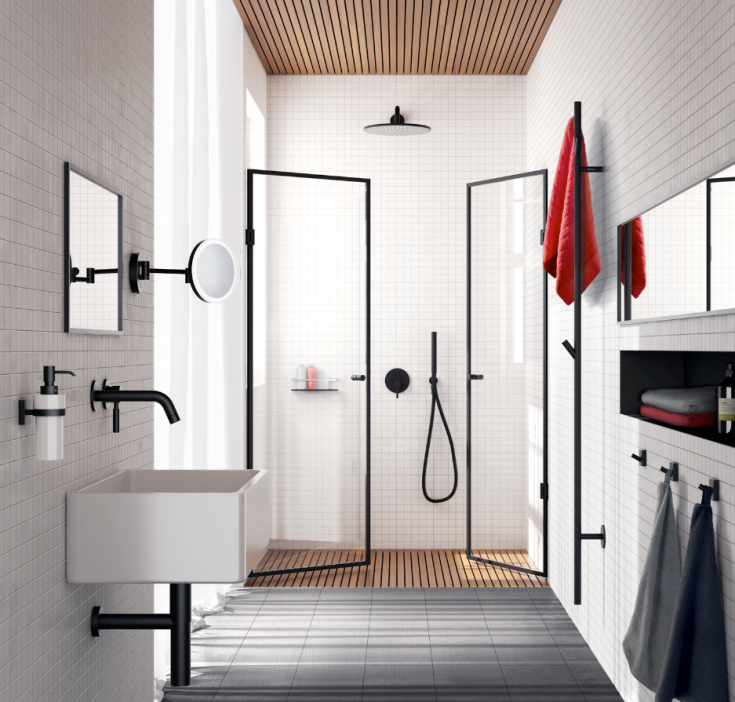 Smedbo Dry FB710 håndklædetørrer, el, 10,7x172 cm, sort