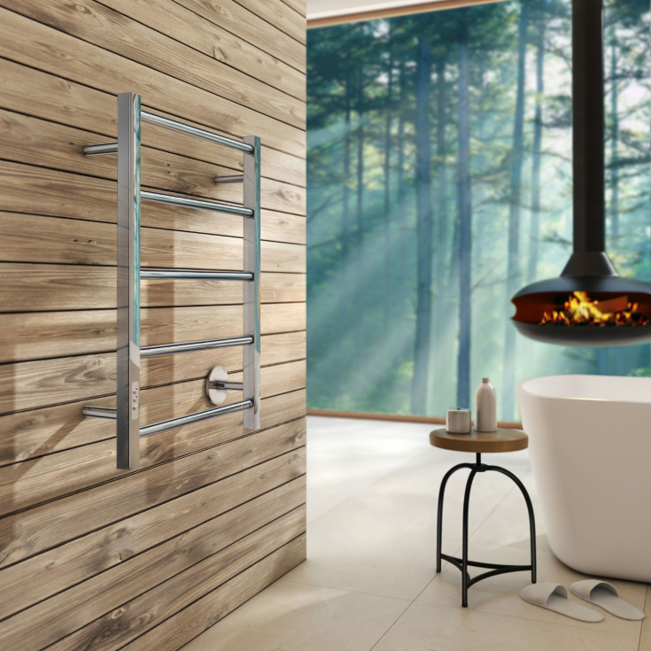 Smedbo Dry FK705 håndklædetørrer, el, 50x68,9 cm, poleret rustfrit stål