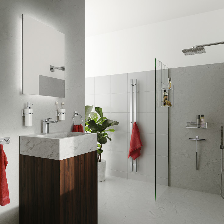 Smedbo Dry FK712 håndklædetørrer, el, 12x150 cm, poleret rustfrit stål