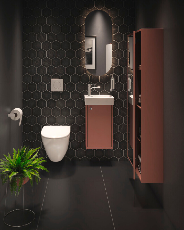 Gustavsberg Nautic 1530 væghængt toilet, uden skyllekant, rengøringsvenlig, hvid