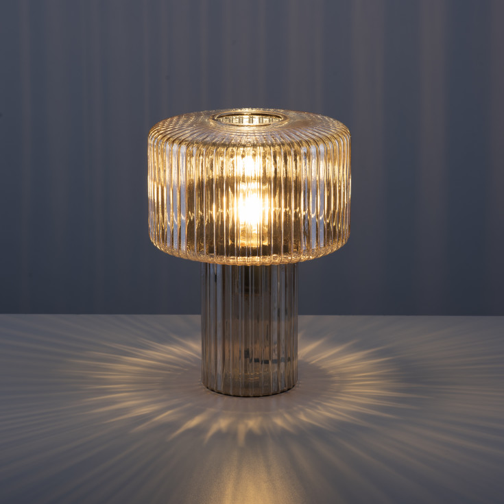 Paul Neuhaus Fungus bordslampa, bärnstensfärgad