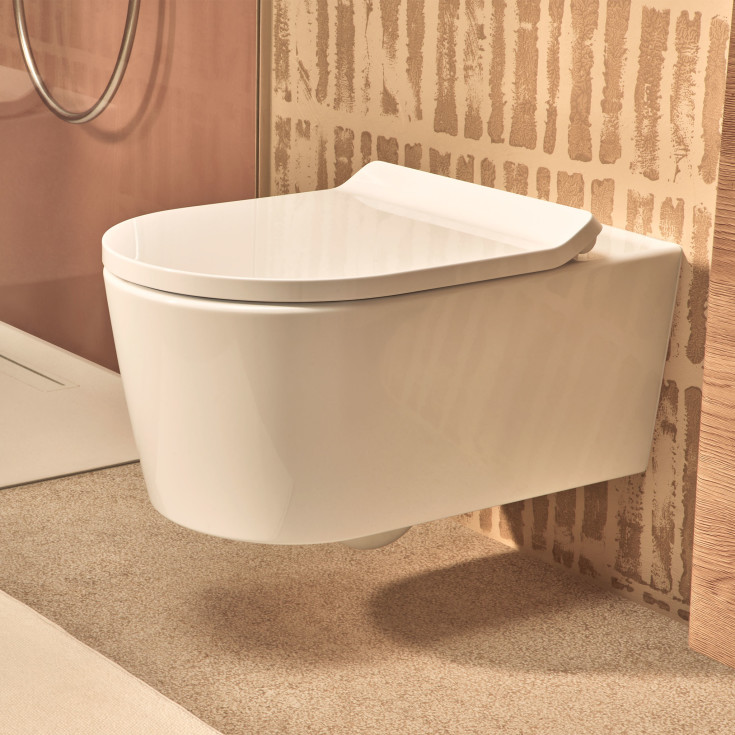 Hansgrohe EluPura S 540 vägghängd toalett, utan spolkant, rengöringsvänlig, vit