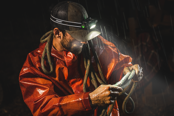 Coast WPH30R genopladelig pandelampe, 1000 lumen