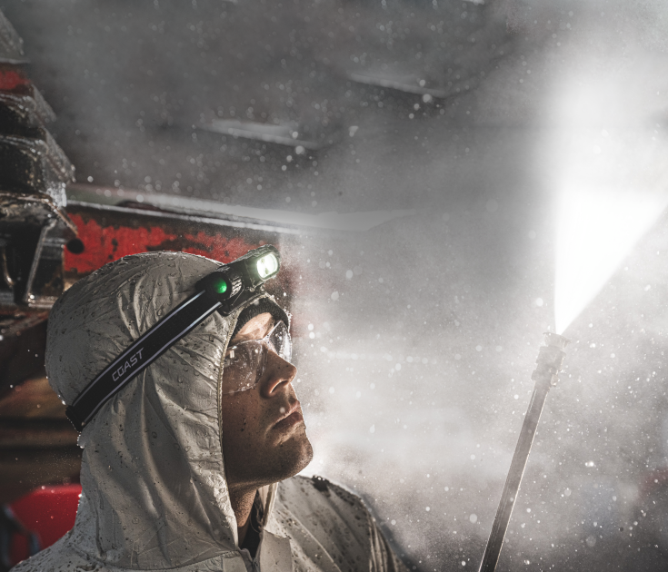 Coast WPH30R uppladdningsbar pannlampa, 1000 lumen