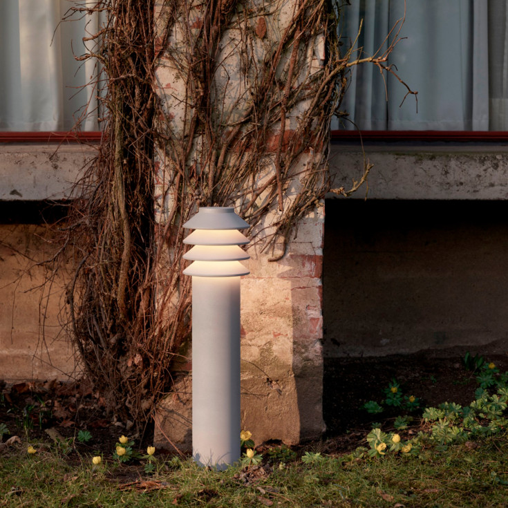 Louis Poulsen Bysted Garden pullert, 2700K, base, aluminium, høy