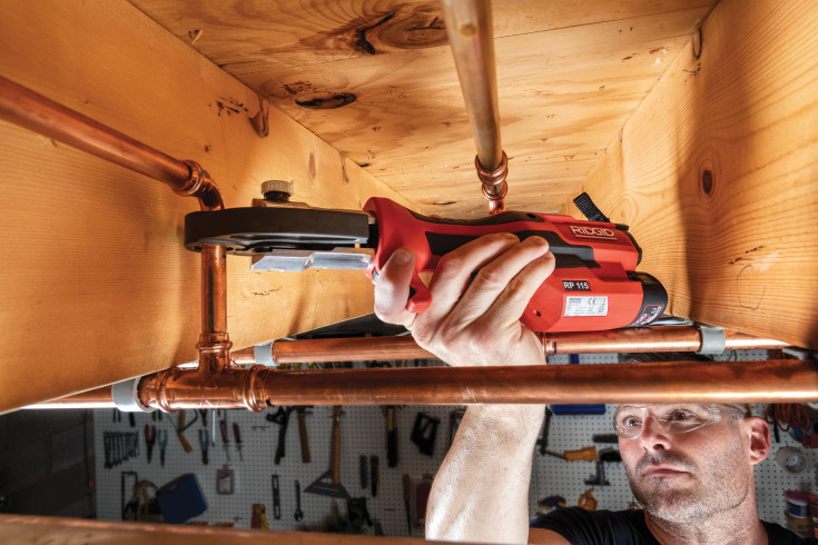 Ridgid RP115 pressmaskinsset med 3 pressbackar