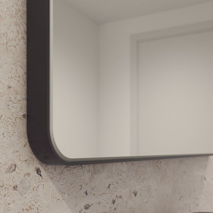 Loevschall Refine Square spegel, 55x160 cm, svart