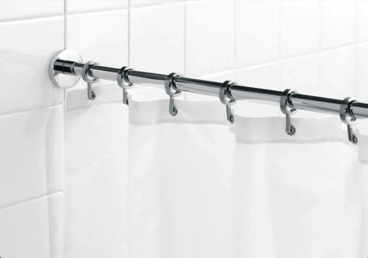 Hefe badeforhængsstang, max 250 cm, krom