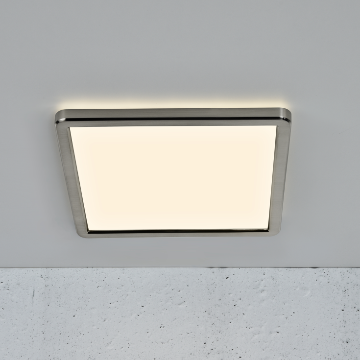 Nordlux Oja Square loftlampe, justerbar lysfarve, nikkel