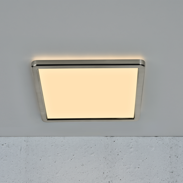 Nordlux Oja Square loftlampe, justerbar lysfarve, nikkel