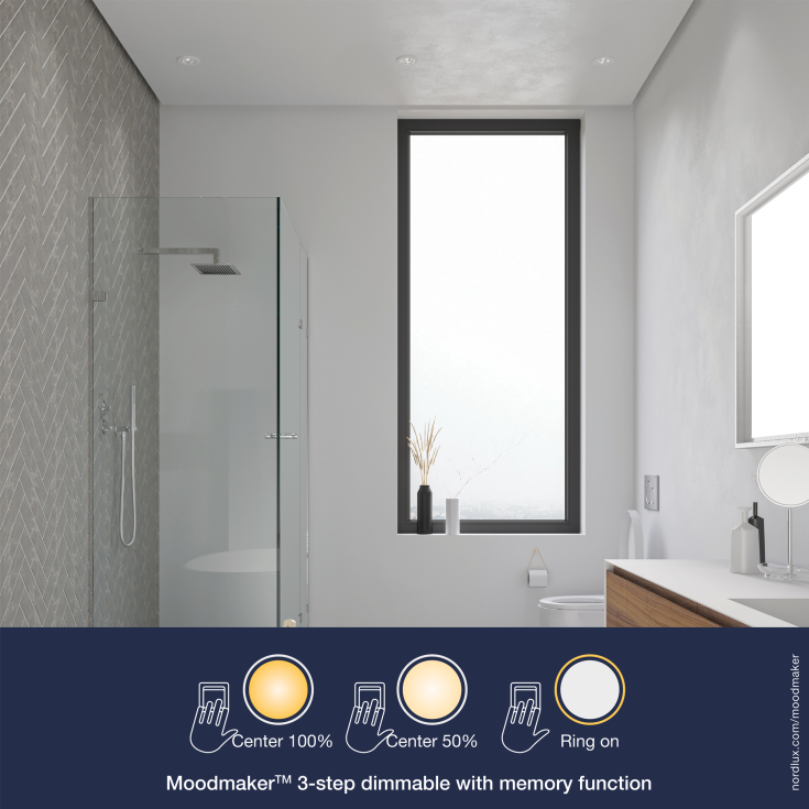 Nordlux Alec indbygningsspot, sort