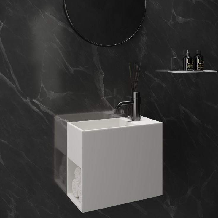 Ideavit SolidWash håndvask, 45x22 cm, mat hvid