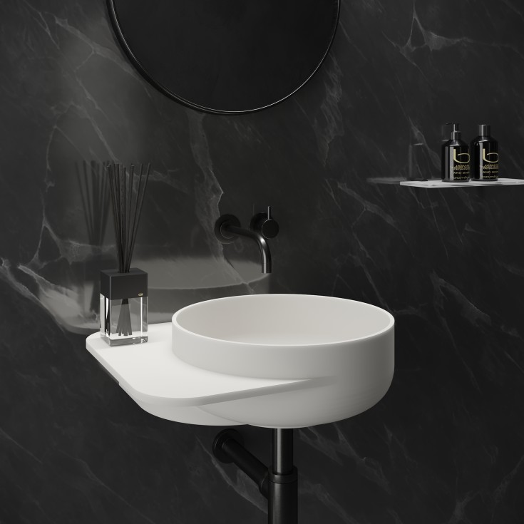 Ideavit SolidDual 2.0 håndvask, 49x43 cm, mat hvid