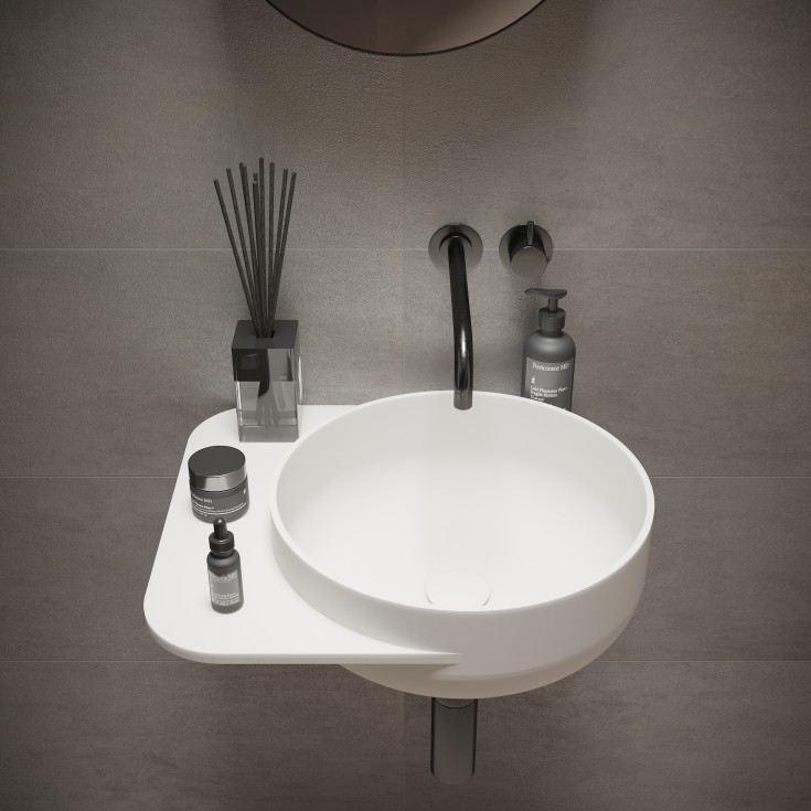 Ideavit SolidDual 2.0 håndvask, 49x43 cm, mat hvid