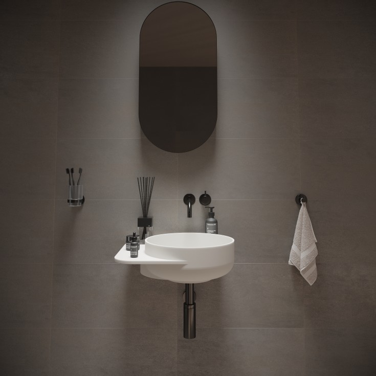 Ideavit SolidDual 2.0 håndvask, 49x43 cm, mat hvid