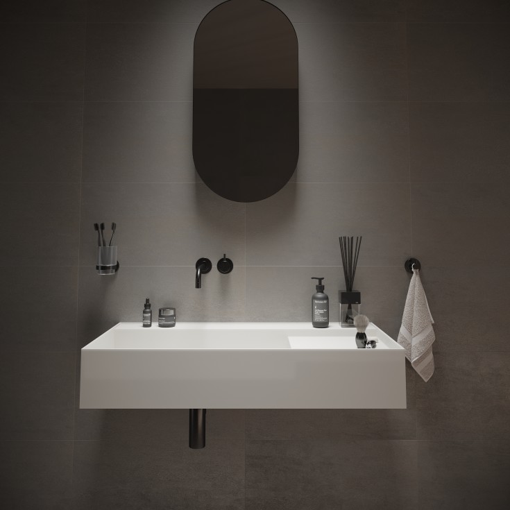 Ideavit SolidBliss-90 håndvask, 90x45 cm, mat hvid