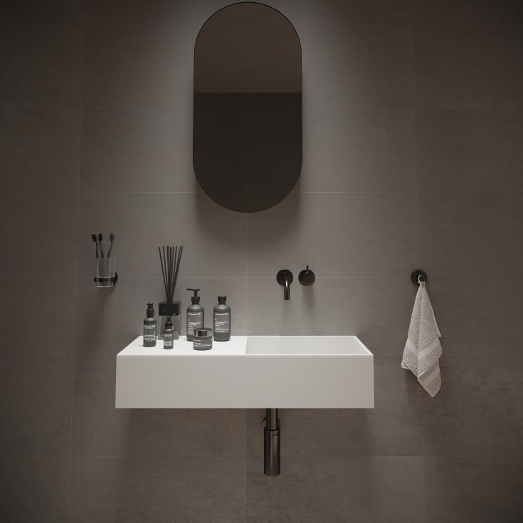 Ideavit SolidPlan-75 servant, 75x32,5 cm, matt hvit