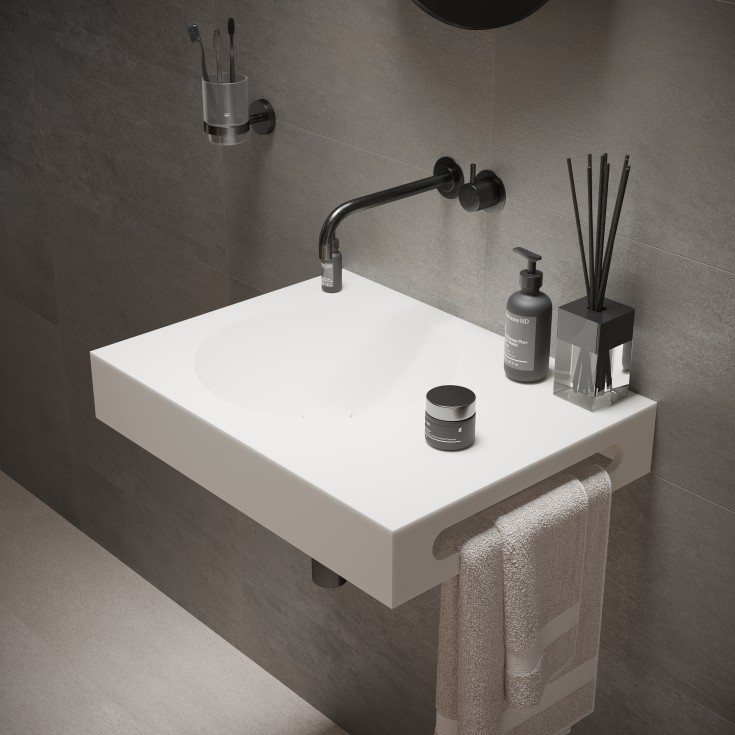 Ideavit SolidNext servant, 60x45 cm, matt hvit