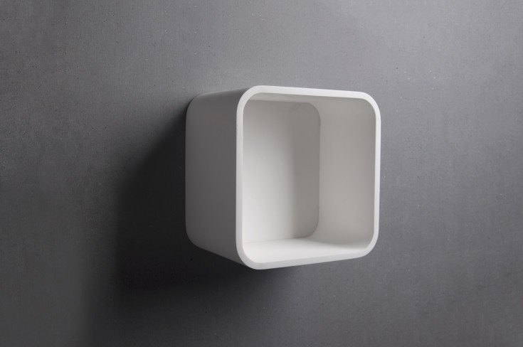 Ideavit SolidTondo hylde, 30x30x20 cm, mat hvid