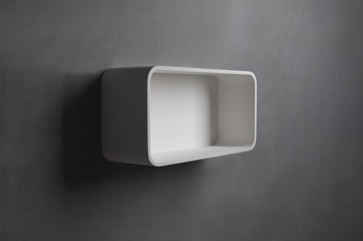 Ideavit SolidTondo hylde, 60x30x20 cm, mat hvid