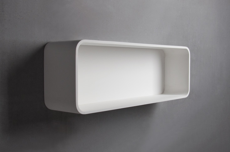 Ideavit SolidTondo hylle, 90x30x20 cm, matt hvit