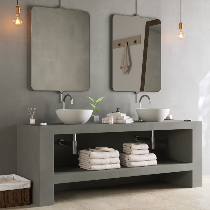 Ideavit SolidThin-39 servant, Ø39 cm, matt hvit