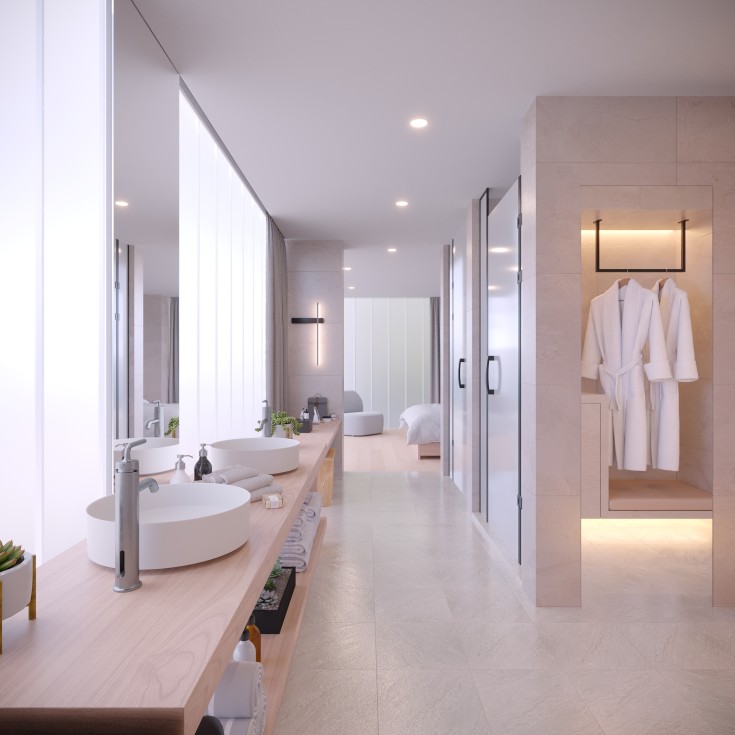 Ideavit SolidFloat-40 håndvask, Ø40 cm, mat hvid