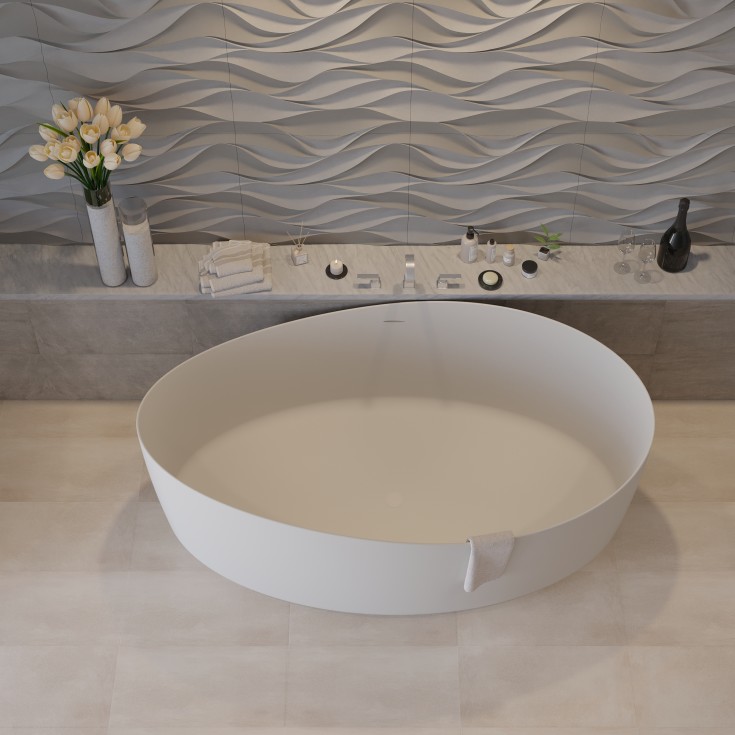 Ideavit SolidHarmony badkar, 175x100 cm, matt vit