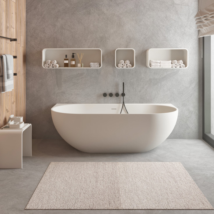 Ideavit SolidNova badekar, 180x80 cm, matt hvit