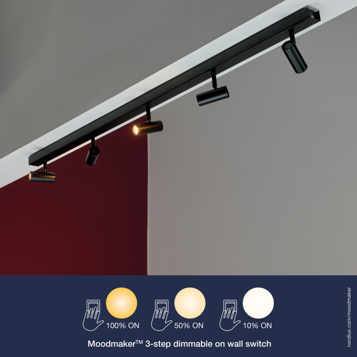 Nordlux Omari spotlampe, 5 spots, sort