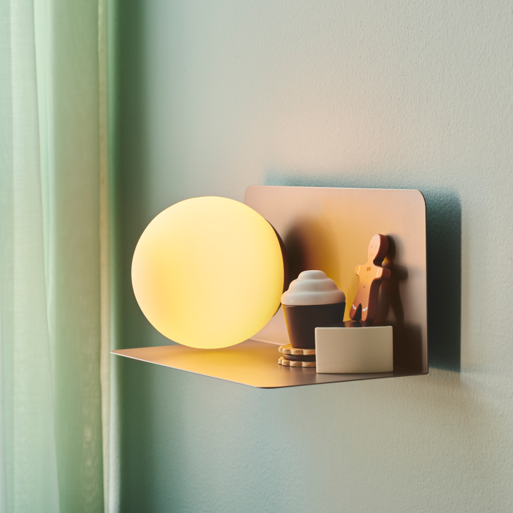 Nordlux Lilibeth vegglampe, brun