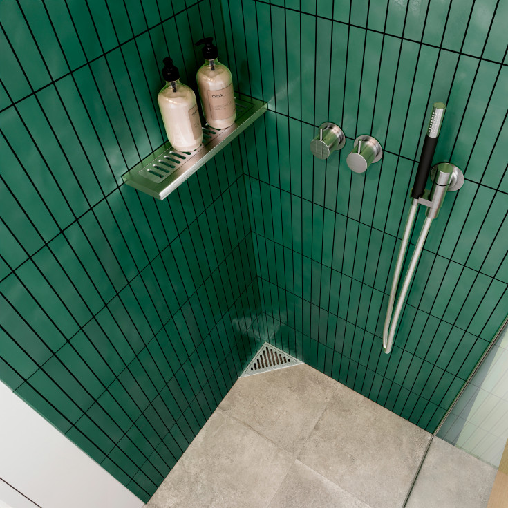 Unidrain 2011 afløbsarmatur, hjørneafløb