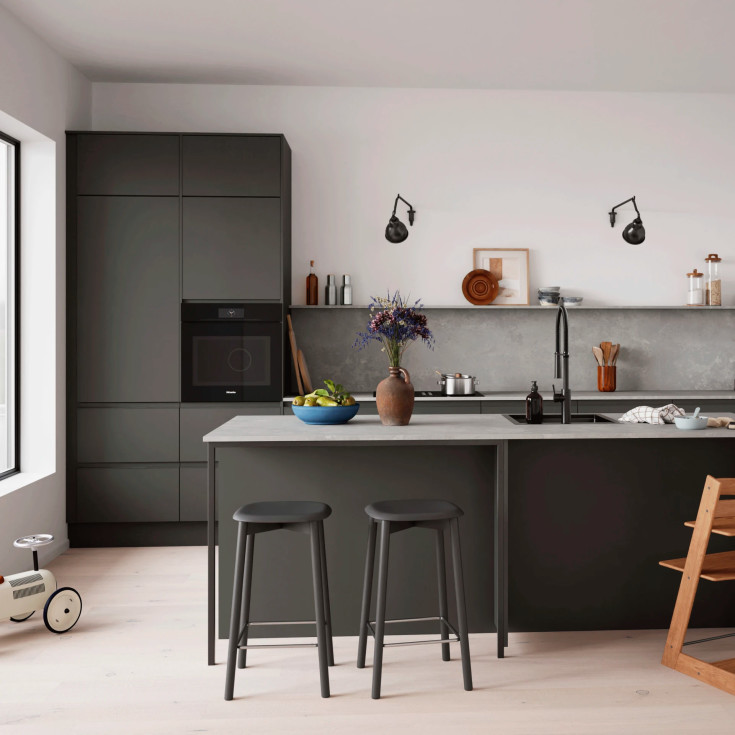 Lavabo Jupiter 60 køkkenvask, 55,6x52,6 cm, sort