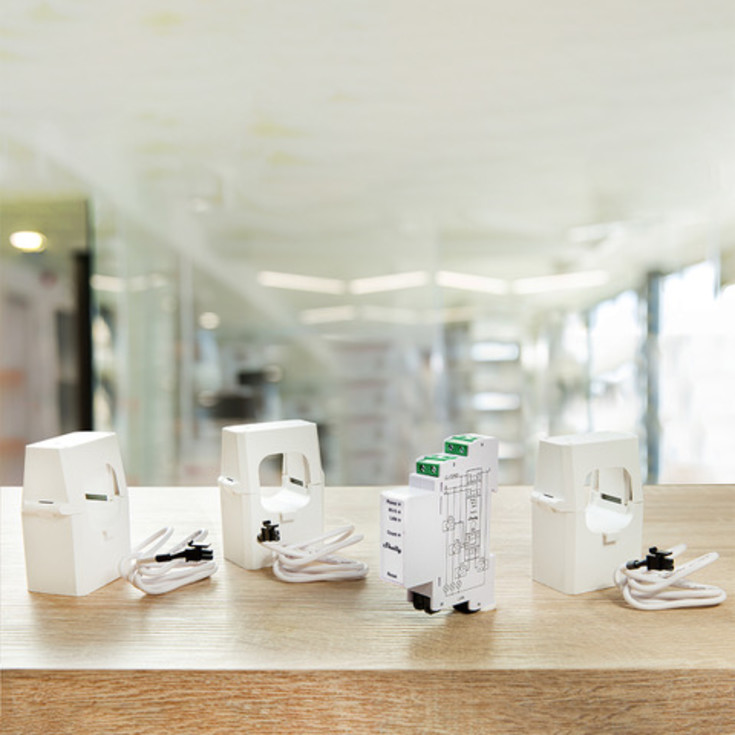 Shelly Pro 3EM 400A, WiFi 3-fase energimåler, 400A