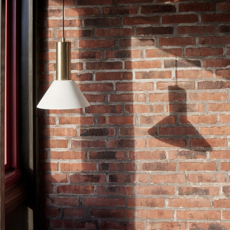 Hübsch Contrast pendellampe, messing