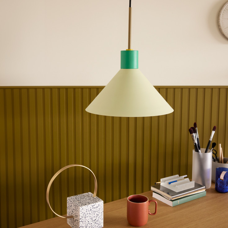 Hübsch Crayon pendellampe, grønn