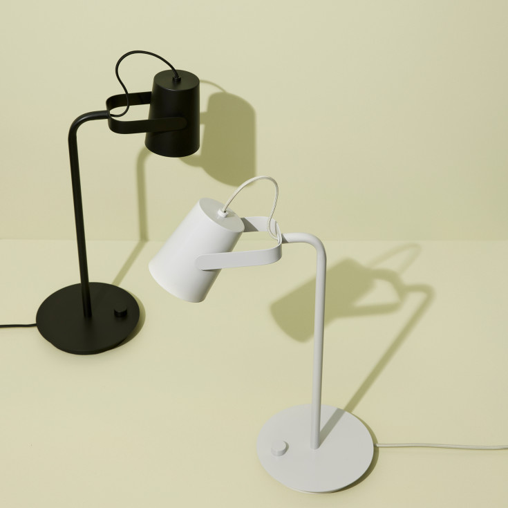 Hübsch Ardent bordlampe, lysegrå