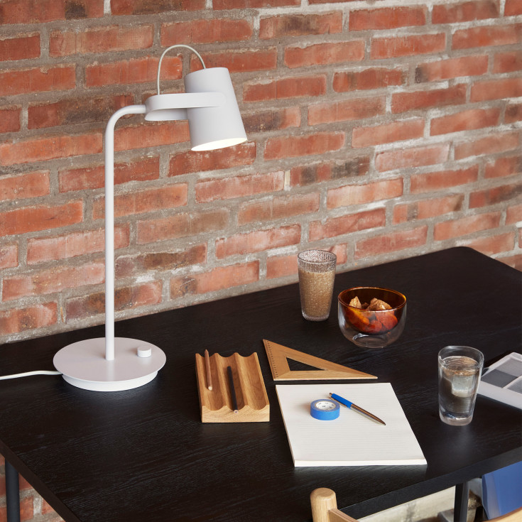 Hübsch Ardent bordlampe, lysegrå