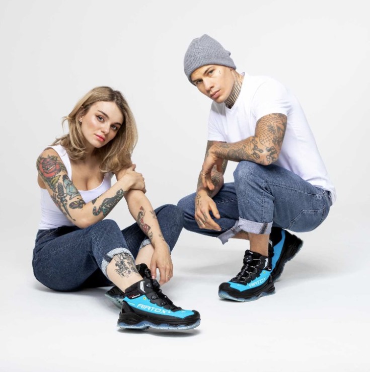 Airtox TX66 sikkerhedsstøvletter S3, sort/blå, str. 41