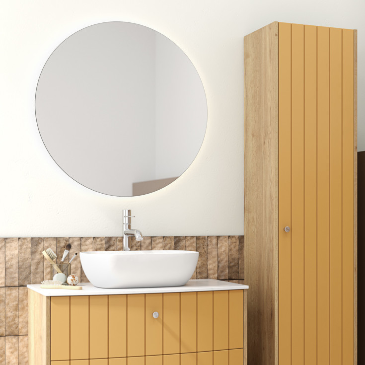 Dansani Corona spejl med lys, Ø75 cm