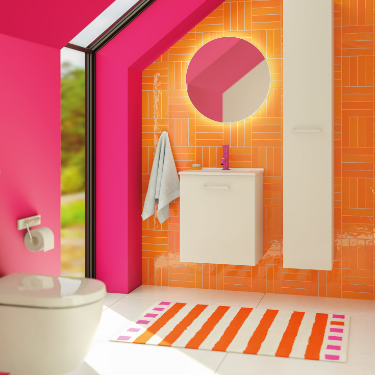 Dansani Mido underskab, 50x35 cm, mat hvid