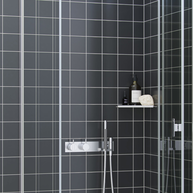 Dansani dusjhylle, rustfritt stål, krom