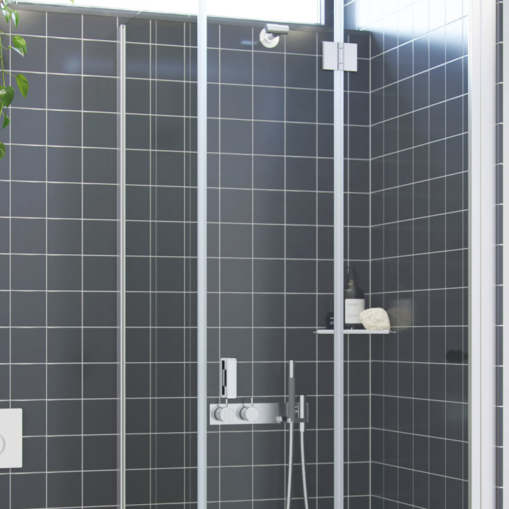 Dansani dusjhylle, rustfritt stål, krom