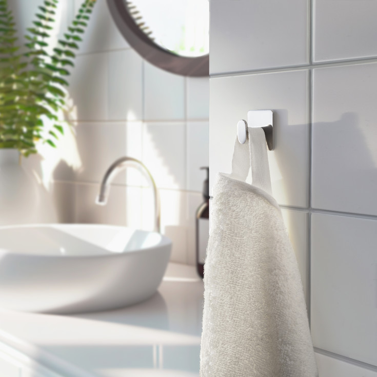 Beslagsboden Cube håndklædekrog, krom