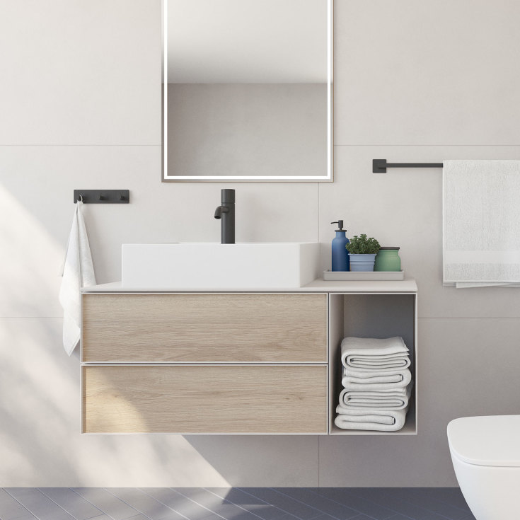 Beslagsboden Cube klädhängare, matt svart