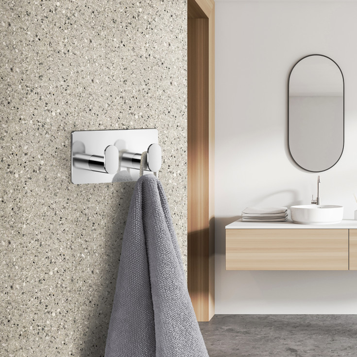 Beslagsboden Cube håndklekrok, krom